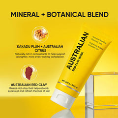 Boaccy Australian Red Clay Mask applying shot suggests a weekly refresh ritual.