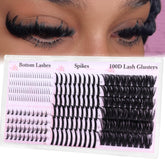 Boahankuke wispy lash clusters with four styles for customizable volume