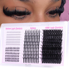 Boahankuke wispy lash clusters with spikes 13-21mm for dramatic eye opening
