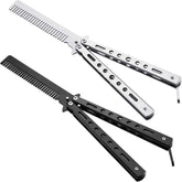Boao folding practice comb outdoor black for travel grooming on hikes.
