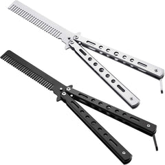 Boao folding practice comb outdoor black for travel grooming on hikes.