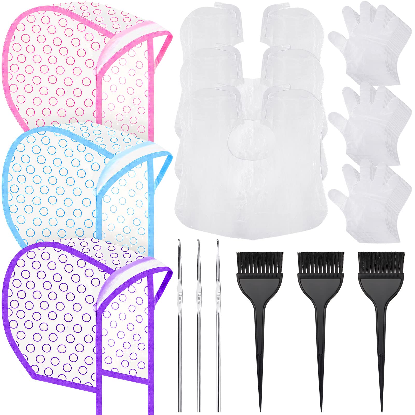 Boao highlight cap set close-up showing easy-hole design for hair threading
