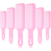 Boao pink barber combs with flat top for precise clipper cuts