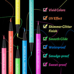 BOBISUKA delineador-uv-brillo-naranja ideal para acentos fluorescentes en conciertos