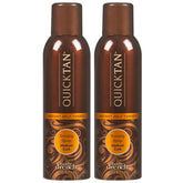 Body Drench QuickTan spray bottle shows instant bronze glow.