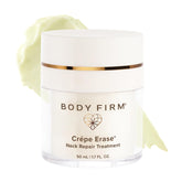 Body Firm Crepe Erase Neck Repair jar shows rich neck cream for firming.
