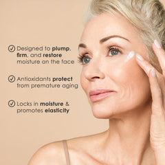 Body Firm Crepe Erase TruFirm complex with dill apple sage for firmer-looking skin.