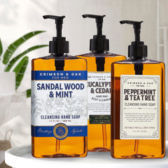 Body Prescriptions Crimson & Oak 17 oz pump bottles in a multi-pack for kitchen or bath use.