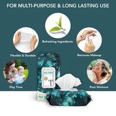 Body Prescriptions toallitas desmaquillantes árbol de té para rostro limpio.