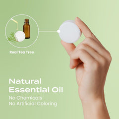 Body Restore bath bomb melts in the shower releasing refreshing oils for calm mornings.