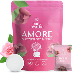 Body Restore bath bombs with rose scent in a 15-pack, luxe gifting option