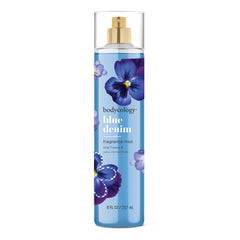 Bodycology Blue Denim Mist bottle ready for daily refresh.
