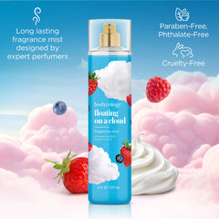 Bodycology Floating on a Cloud mist application on wrist for quick scent lift