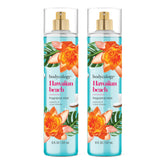 Bodycology Hawaiian Beach body mist bottle front view, tropical aroma ready to refresh your day
