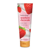 Bodycology Strawberry Cheesecake Cream jar closeup showing rich moisture.