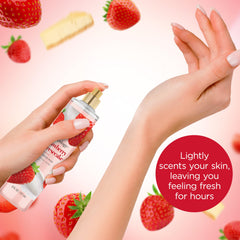 Bodycology fragrance spritz on wrists for subtle personal scent