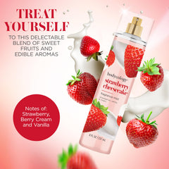Bodycology Strawberry Cheesecake Mist spray in action for a light spritz