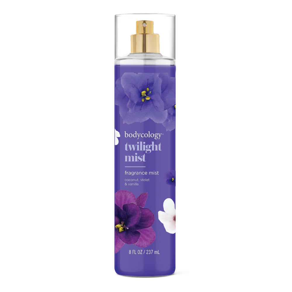 Bodycology Twilight Mist bottle showcases long-lasting floral notes for everyday wear