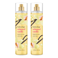 Bodycology Whipped Vanilla fragrance mist bottle shows warm vanilla notes for daily wear.