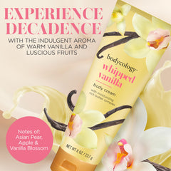 Bodycology Whipped Vanilla texture close-up shows creamy hydration.