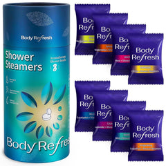 BodyRefresh bombas de ducha 8-pack empaque, regalo ideal para él.