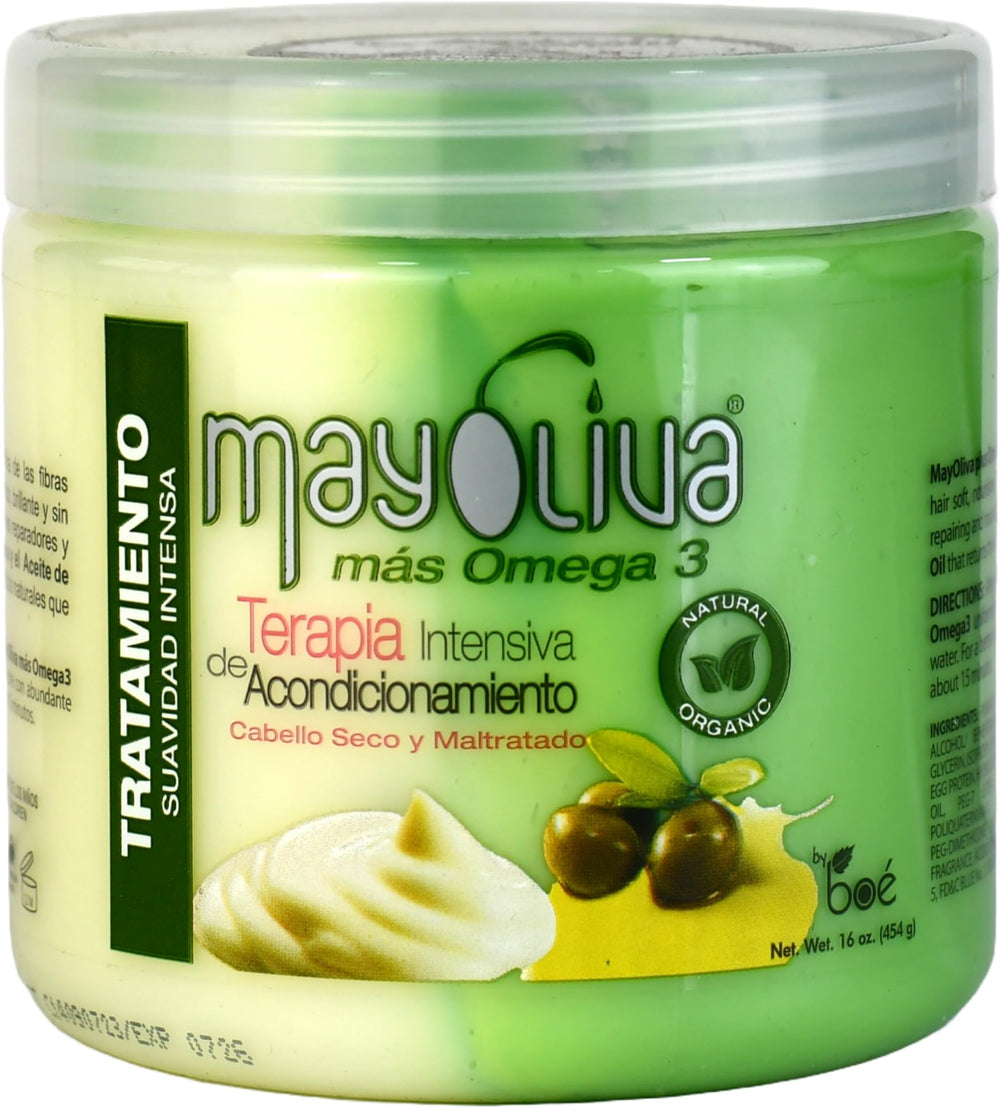 BOÉ Mayoliva Omega 3 mascarilla intensiva hidrata profundamente el cabello