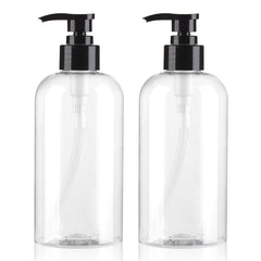 Boenoea empty pump bottle front view for organized bathroom storage and easy dispensing.
