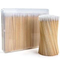 Boesma pointed cotton swabs with storage box for precise makeup cleanup.