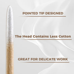 Boesma pointed-tip swabs ideal for detailed makeup corrections.