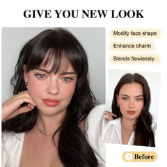 BOGSEA clip-in bangs secure with clips for easy application and secure fit.