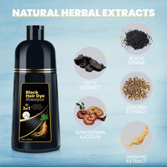 BOJICA Black Hair Dye Shampoo final look features natural, vibrant color.