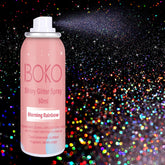 Boko Body Glitter Spray 60ml adds a luminous glow for festivals and parties.