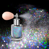 Boko brillo corporal atomizador holográfico, ideal para realzar aspecto festivo y duradero en la piel.