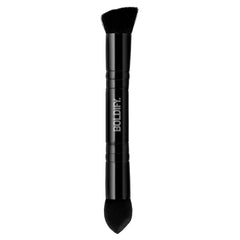Boldify dual-ended hairline powder brush front view shows precise blending capability