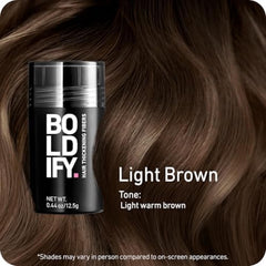 Boldify Fibras Capilares: coincidencia de color precisa para raíces naturales.