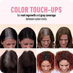 Boldify Hairline Powder application on hairline demonstrates precise coverage.