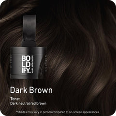 Boldify Hairline Powder applicator dab for precise grey coverage.