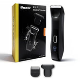 Bomic Manscaper dual-head trimmer close-up for precise, irritation-free body grooming.