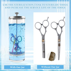 BOMOQING 1035ml jar with durable glass frame supports long-lasting tool sanitation.
