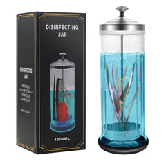 BOMOQING barbicide jar with anti slip base for stable disinfection.