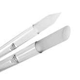 Bona Fide Beauty glass cuticle pusher bevelled for precise push-back and trimming.