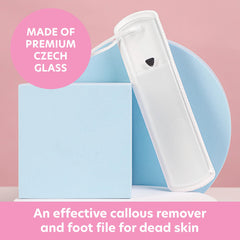 Bona Fide Beauty premium Czech glass foot file delivers gentle callus removal for smoother feet.