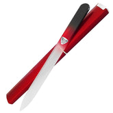 Bona Fide Beauty Czech Glass Nail File in ombre black-red for precise shaping.