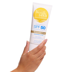 Bondi Sands crema corporal spf50 con absorción rápida para piel suave e hidratada.