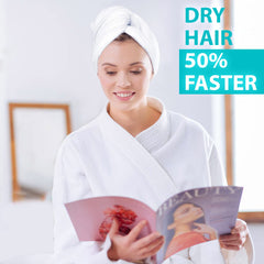 Bondi Spa ultra-absorbent microfiber towel quickly wicks moisture.