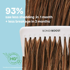BondiBoost HG conditioner hair-lather action demonstrates hydrating routine.