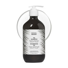 BondiBoost HG shampoo bottle highlighting daily hair care for healthier roots and fuller-looking strands