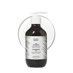 BondiBoost HG Shampoo full bottle highlights daily use for fuller hair