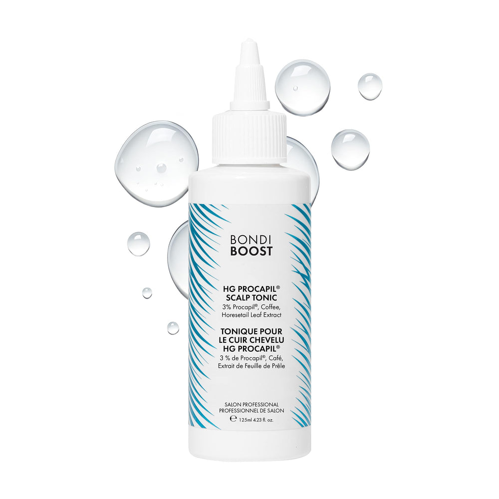 BondiBoost Procapil Scalp Treatment bottle for daily use with a lightweight, non-greasy formula.