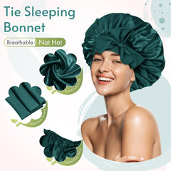 Gorro satinado BONNET QUEEN con banda amplia para protección de bordes.